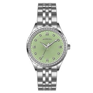 Invicta Women's Silver Watch with Green Dial